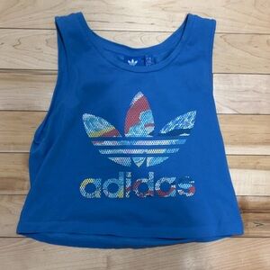 ADIDAS BLUE CROPPED TANK TOP